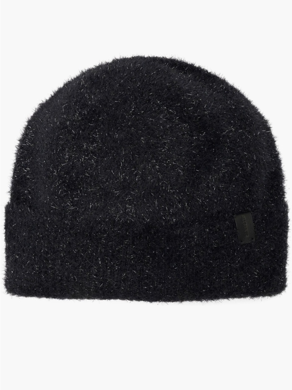 AllSaints Metallic Eyelash Knit Beanie in Black NWT